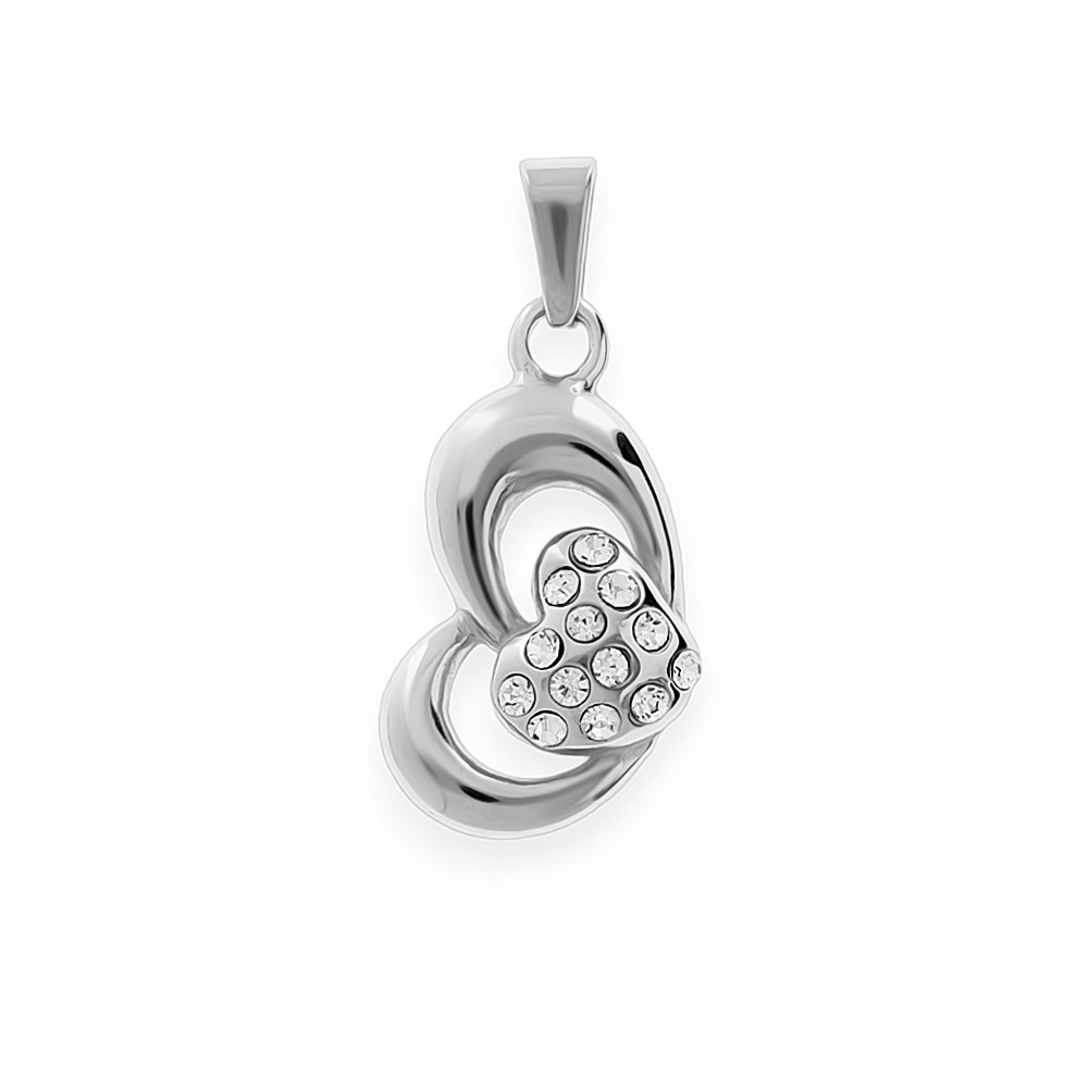 Stainless steel pendant Cara - silver colour