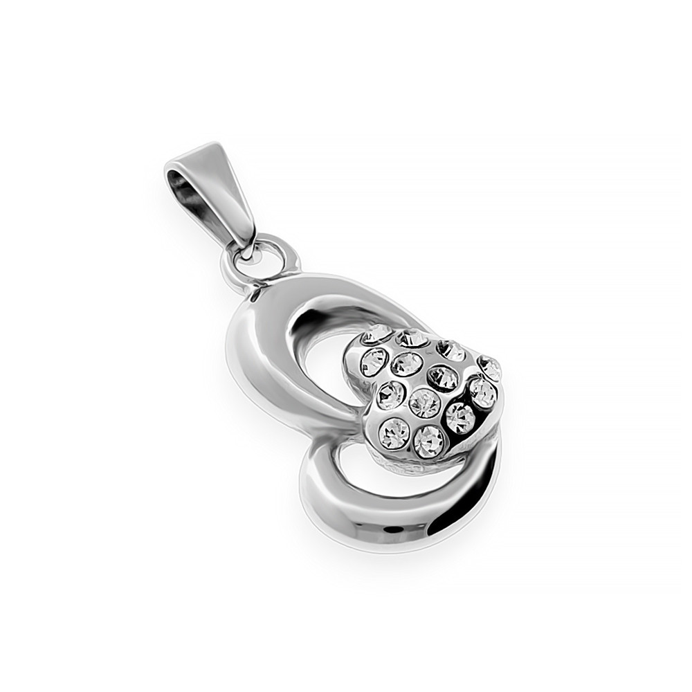 Stainless steel pendant Cara - silver colour