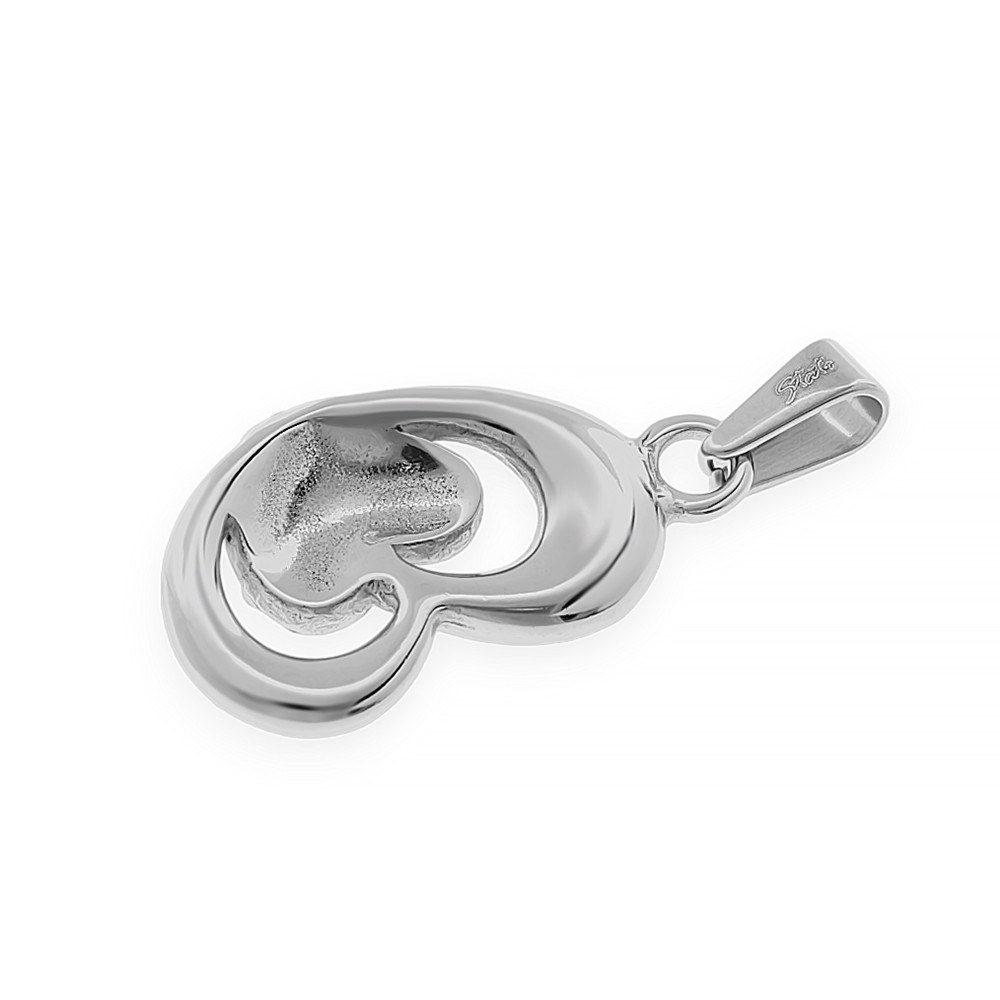 Stainless steel pendant Cara - silver colour