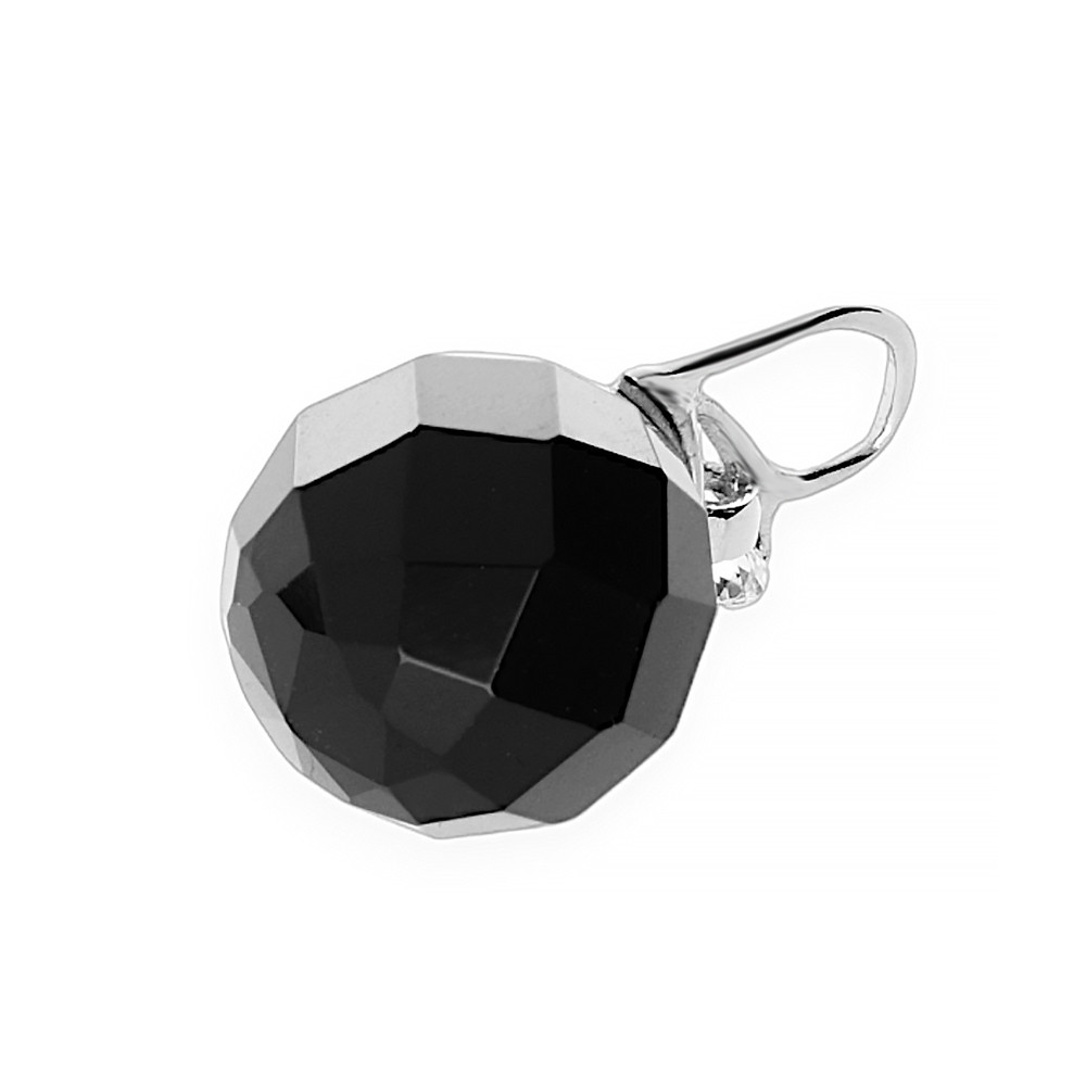 Stainless steel pendant Brova - silver-black colour