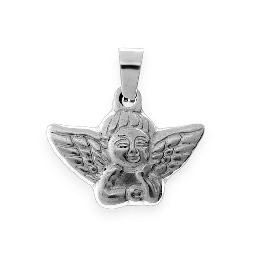 Stainless steel pendant Angel - silver colour