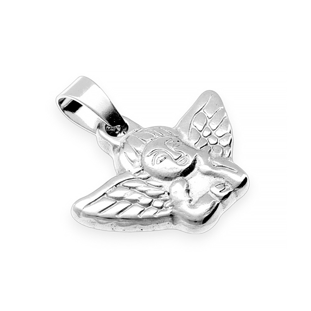 Stainless steel pendant Angel - silver colour