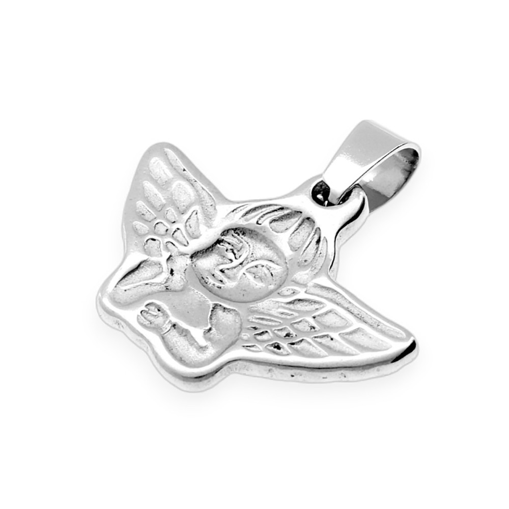 Stainless steel pendant Angel - silver colour