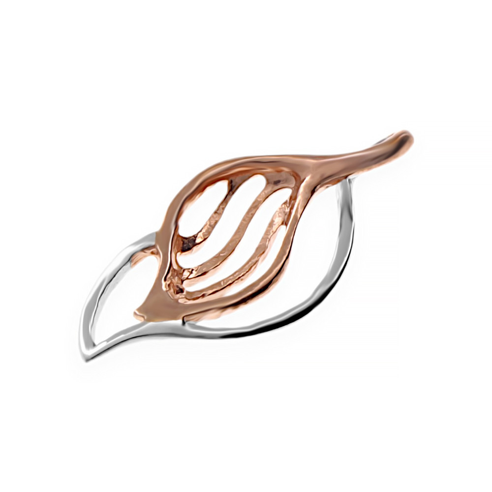 Stainless steel pendant Nungo - silver-rose gold colour
