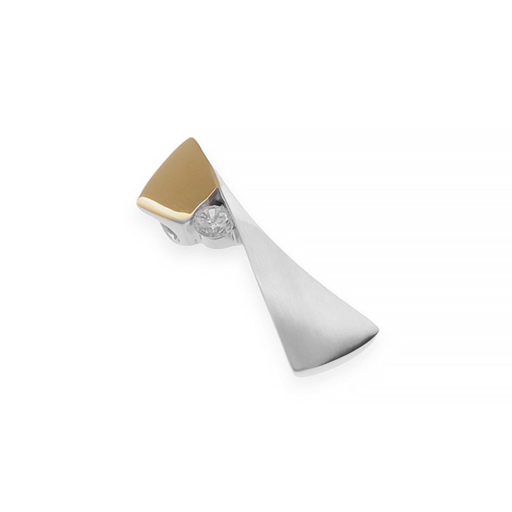 Stainless steel pendant Charlotta - silver-gold colour