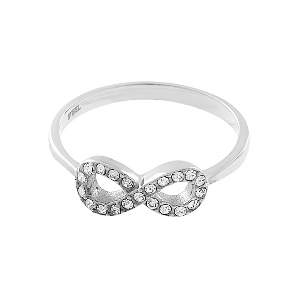 Stainless steel ring Infinity (size 56) - silver colour