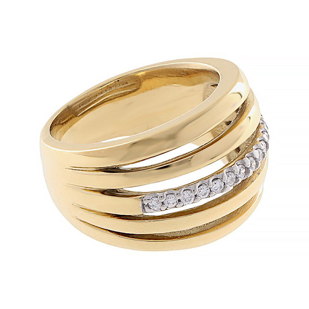 Stainless steel ring 7261 (size 52) - gold colour