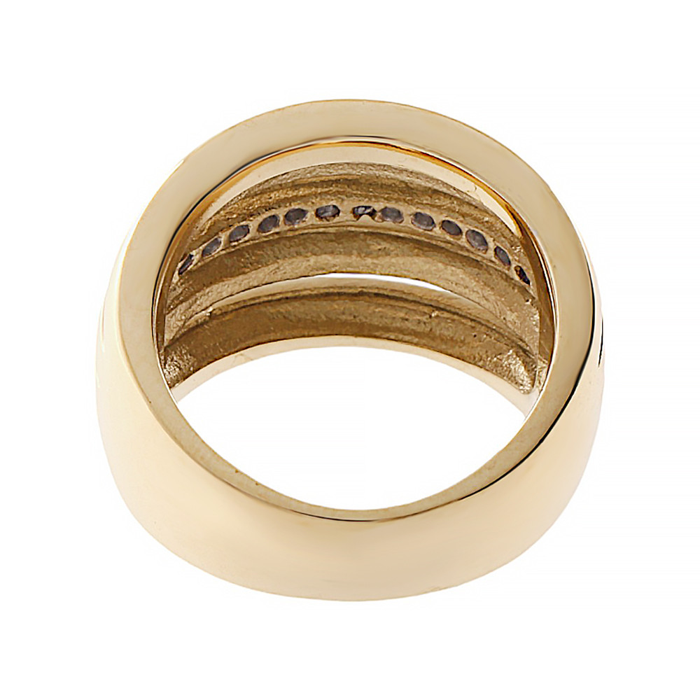 Stainless steel ring 7261 (size 52) - gold colour