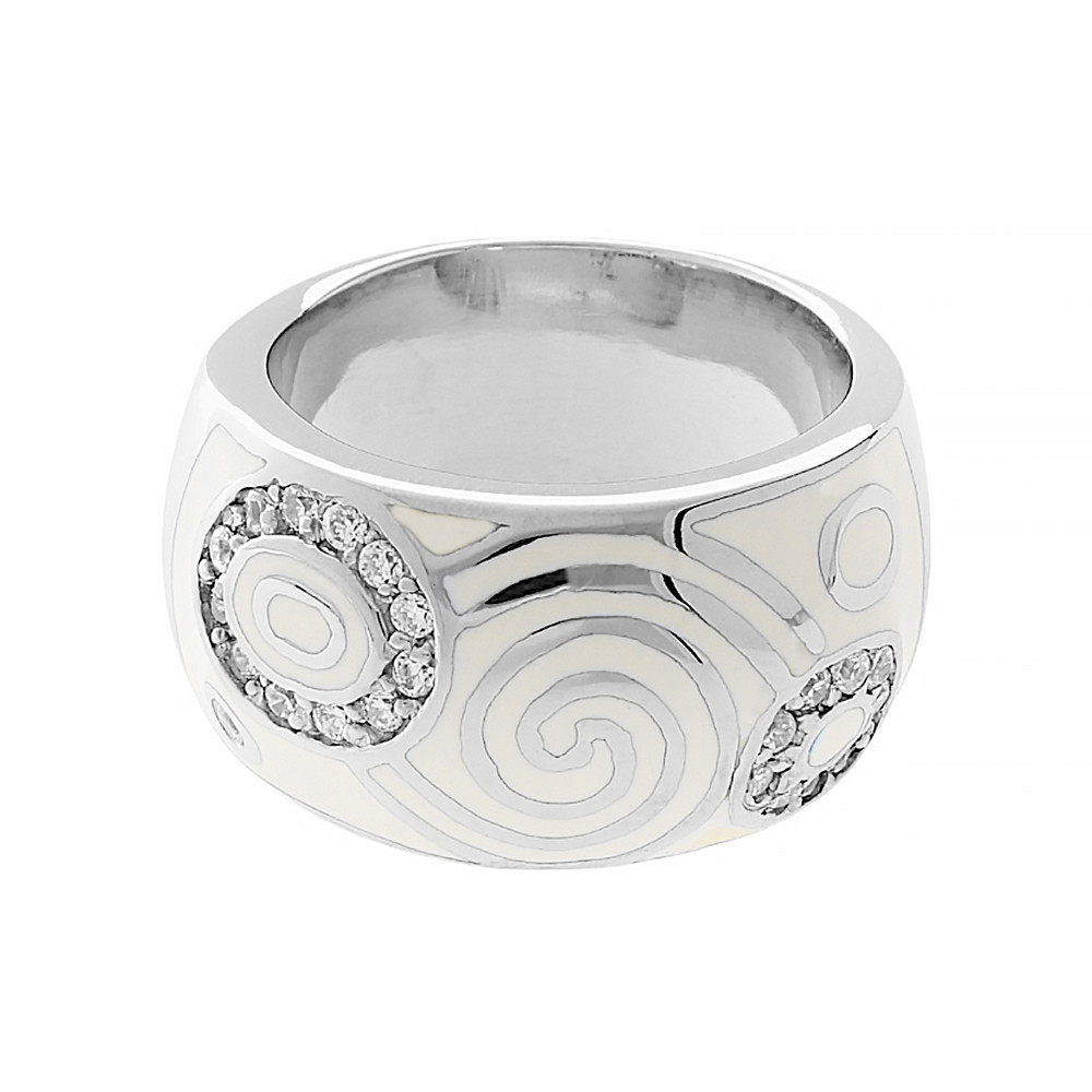 Stainless steel ring Helica (size 60) - silver colour