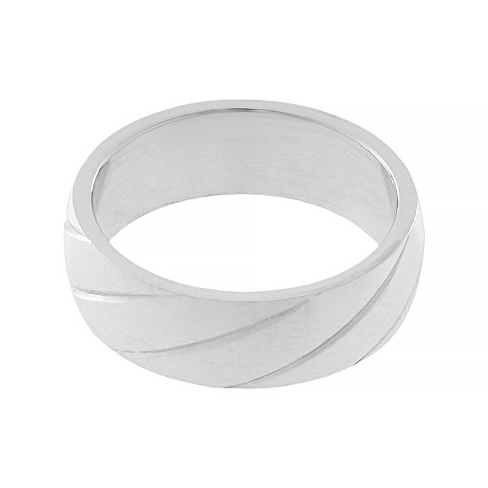 Pierścionek ze stali nierdzewnej 5715 (wielkość 63) - srebrnego koloru