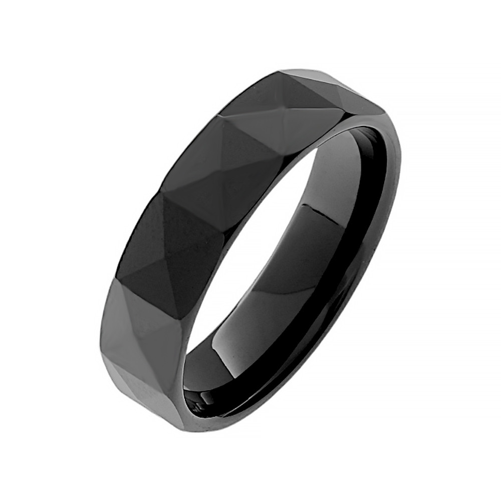 Ceramic ring 6578B (size 60) - black