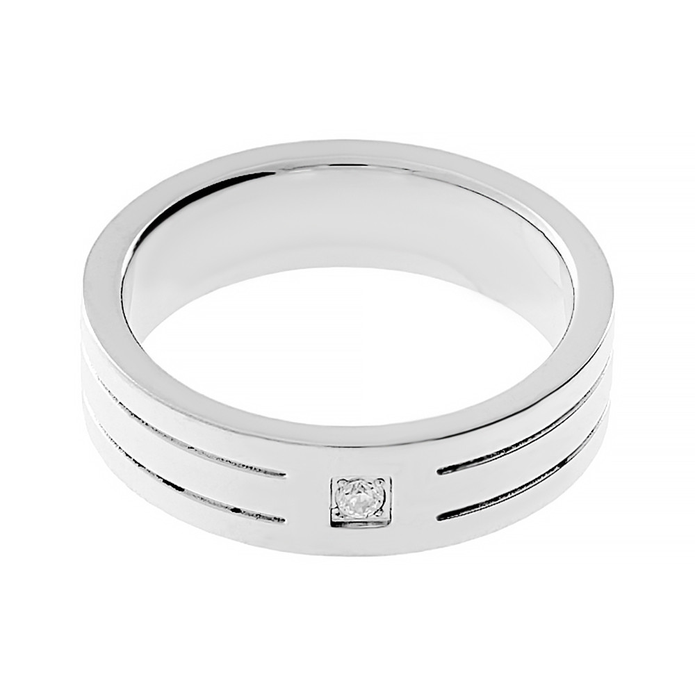 Stainless steel ring 5718 (size 62) - silver colour