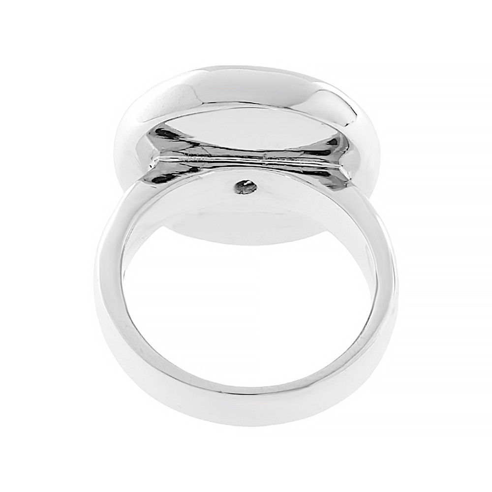 Stainless steel ring 5079 (size 57) - silver-black colour