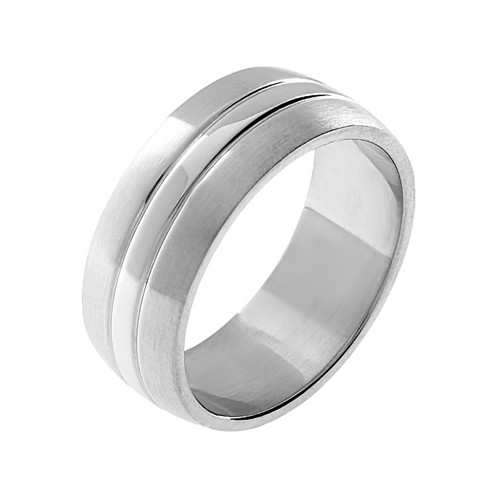Stainless steel ring 5388A (size 59) - silver colour
