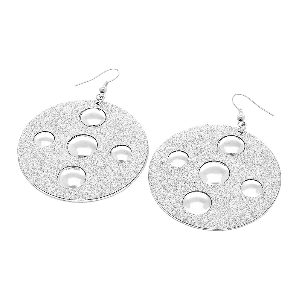 Stainless steel earrings 6112 - silver colour
