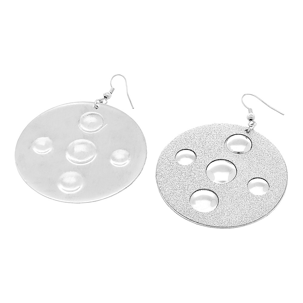 Stainless steel earrings 6112 - silver colour