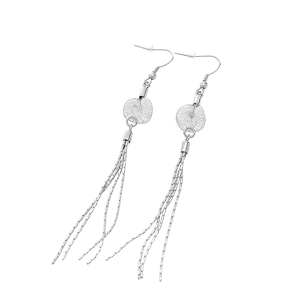 Stainless steel earrings 6037 - silver colour