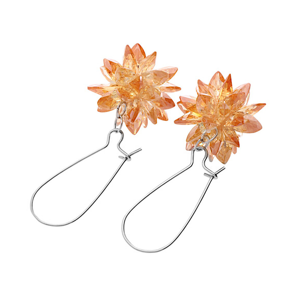 Stainless steel earrings 6469 - brown