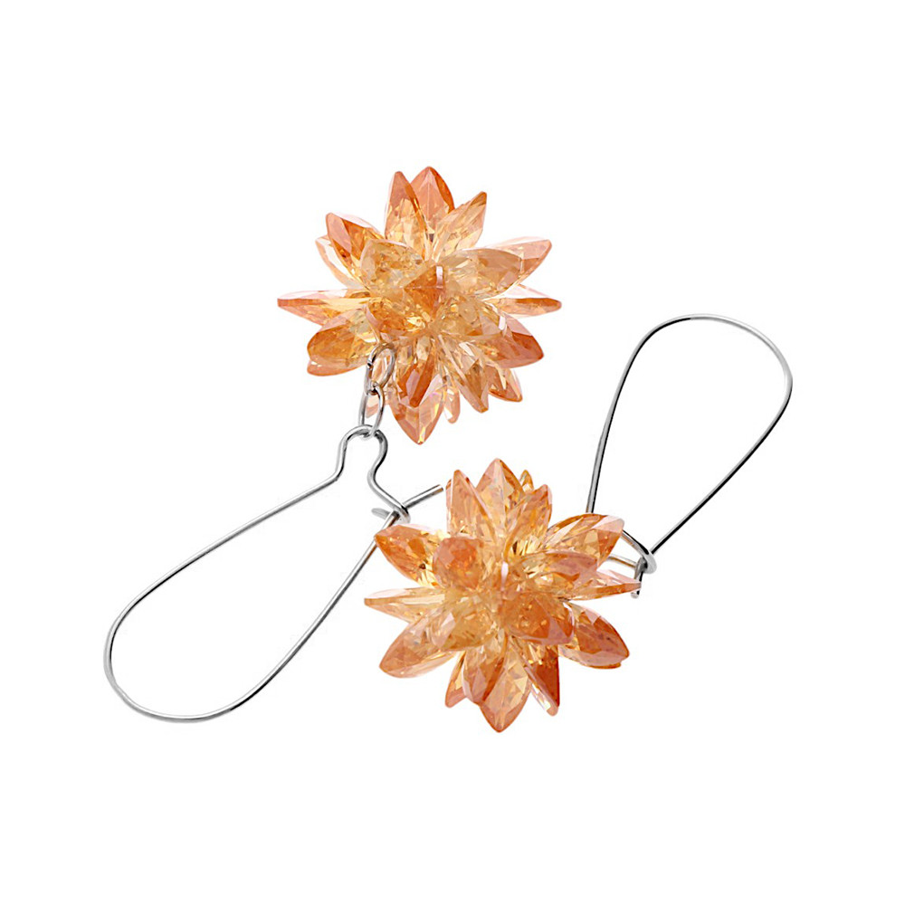 Stainless steel earrings 6469 - brown