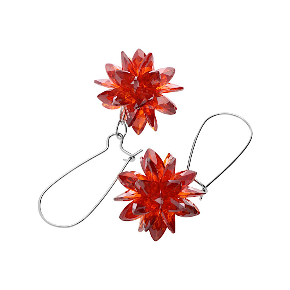 Stainless steel earrings 6470 - red