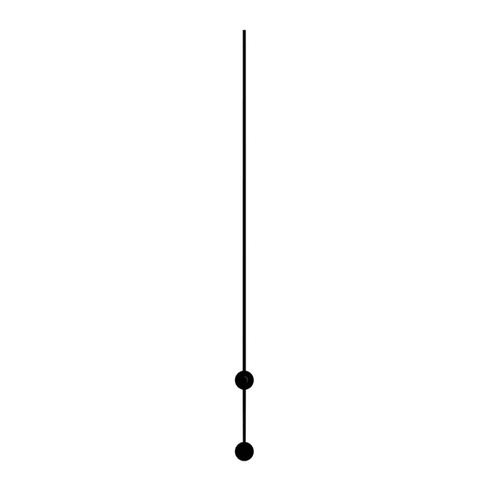 Másodperc mutató 110 mm - fekete