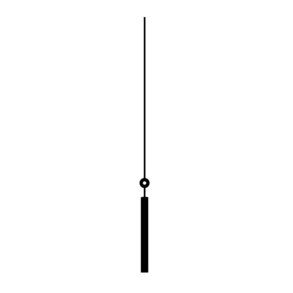 Sekundová ručička 124 mm - černá