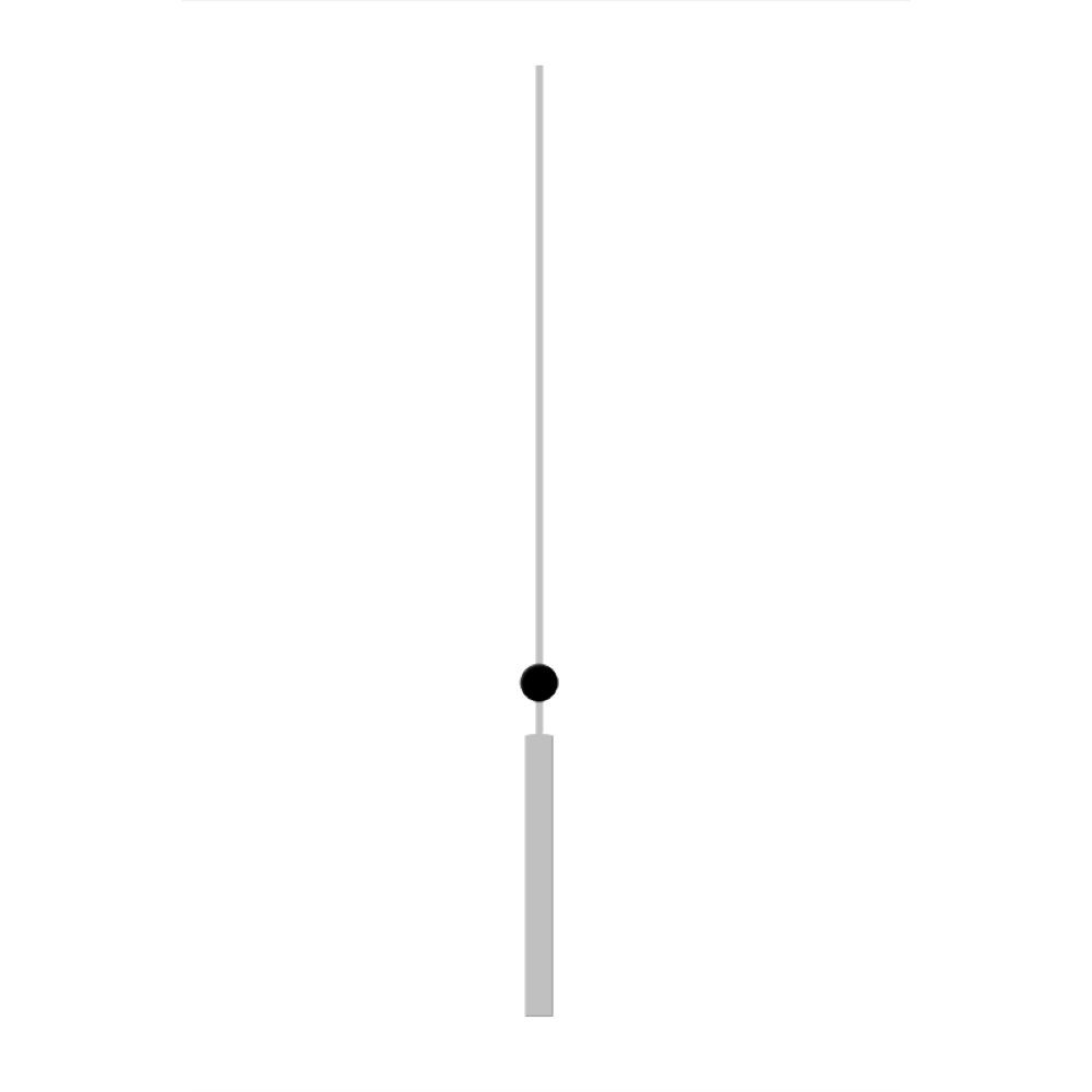 Sekundová ručička 124 mm - stříbrná