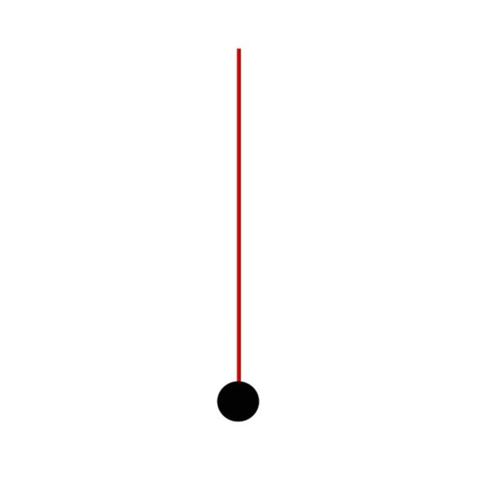 Sekundová ručička 80 mm - červená