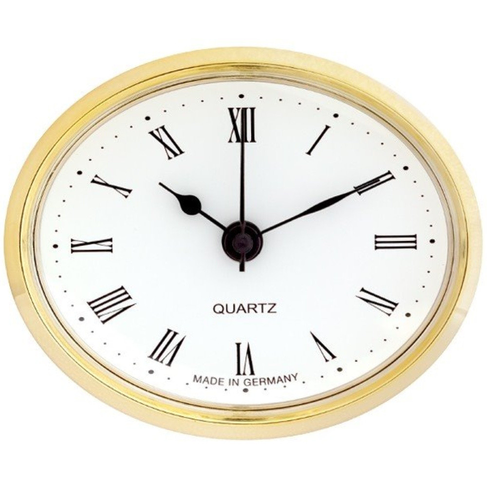 Vestavné hodiny 80x65 mm - zlaté, římské číslice 550/4130-01