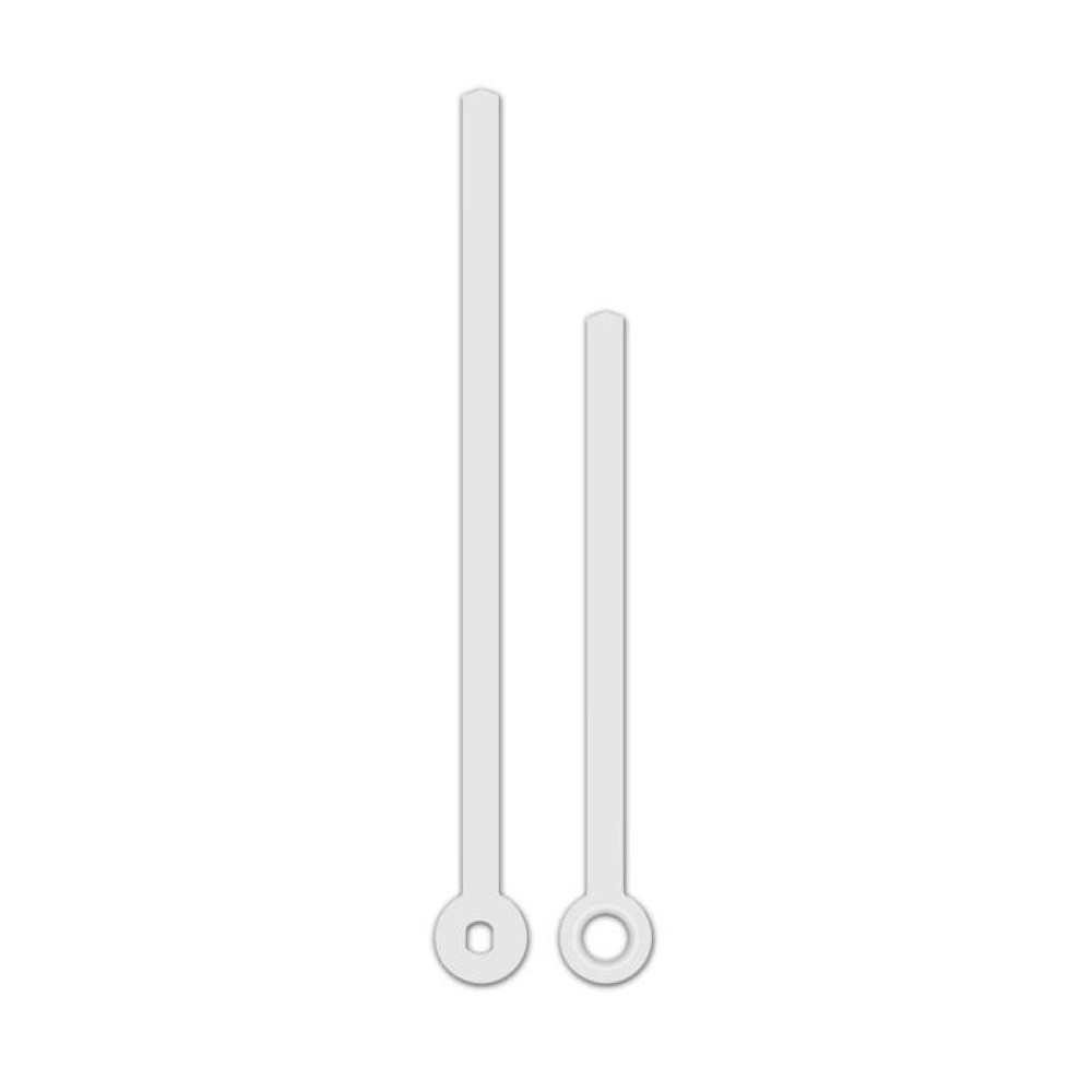 Plastové hodinové ručičky 000373 (83 mm, 58 mm) - bílé