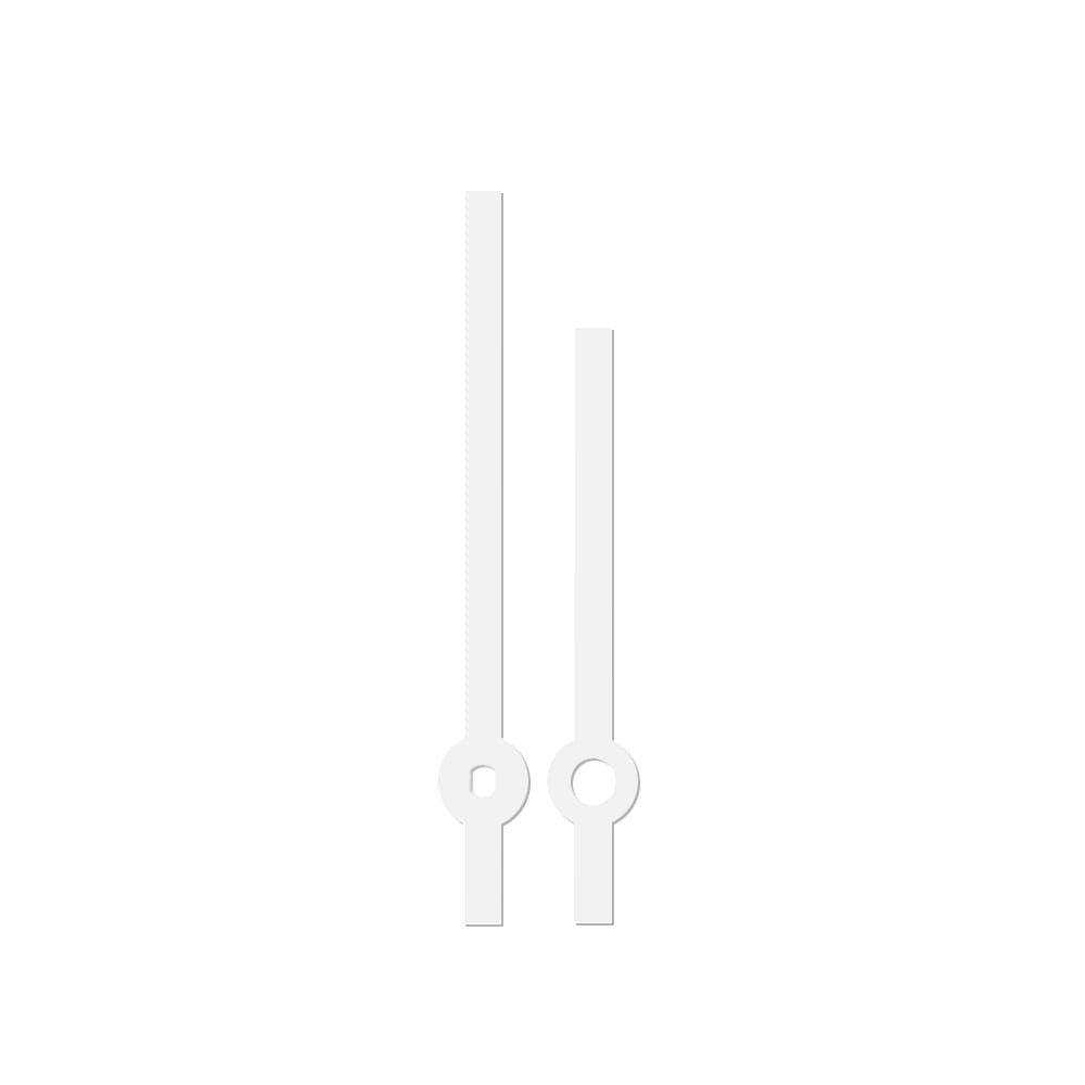 Wskazówki zegarowe metalowe 002458 (65 mm, 49 mm) - białe