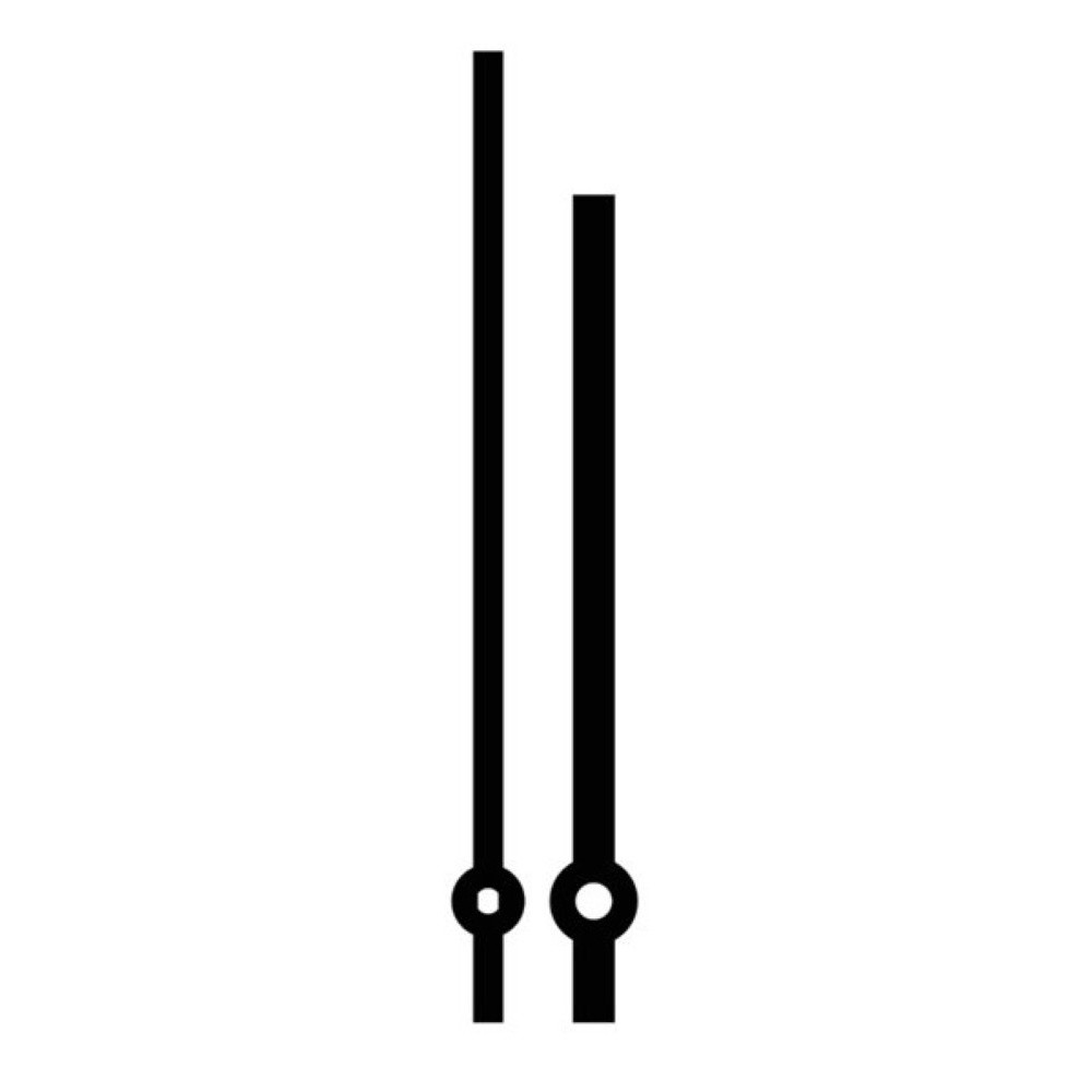 Kovové hodinové ručičky 001651 (115 mm, 95 mm) - čierne