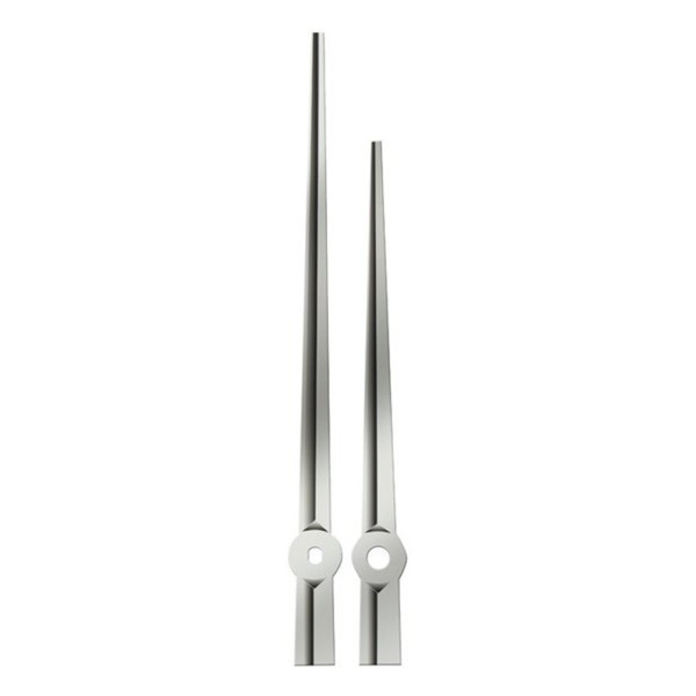 Kovové hodinové ručičky 004233 (120 mm, 92 mm) - stříbrné