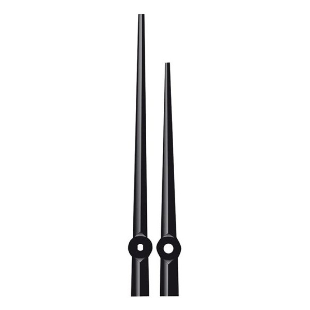 Kovové hodinové ručičky 004235 (120 mm, 92 mm) - černé