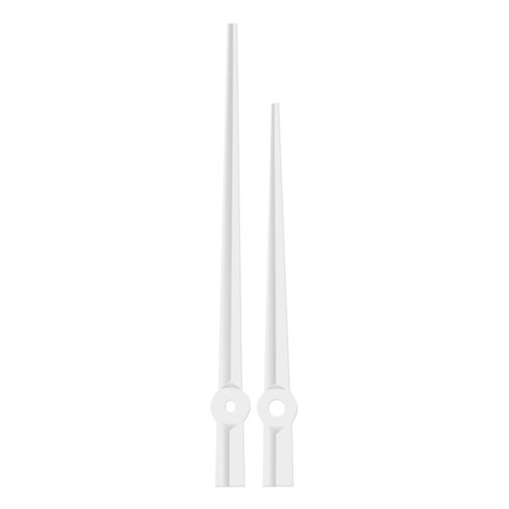 Kovové hodinové ručičky 005462 (120 mm, 92 mm) - bílé