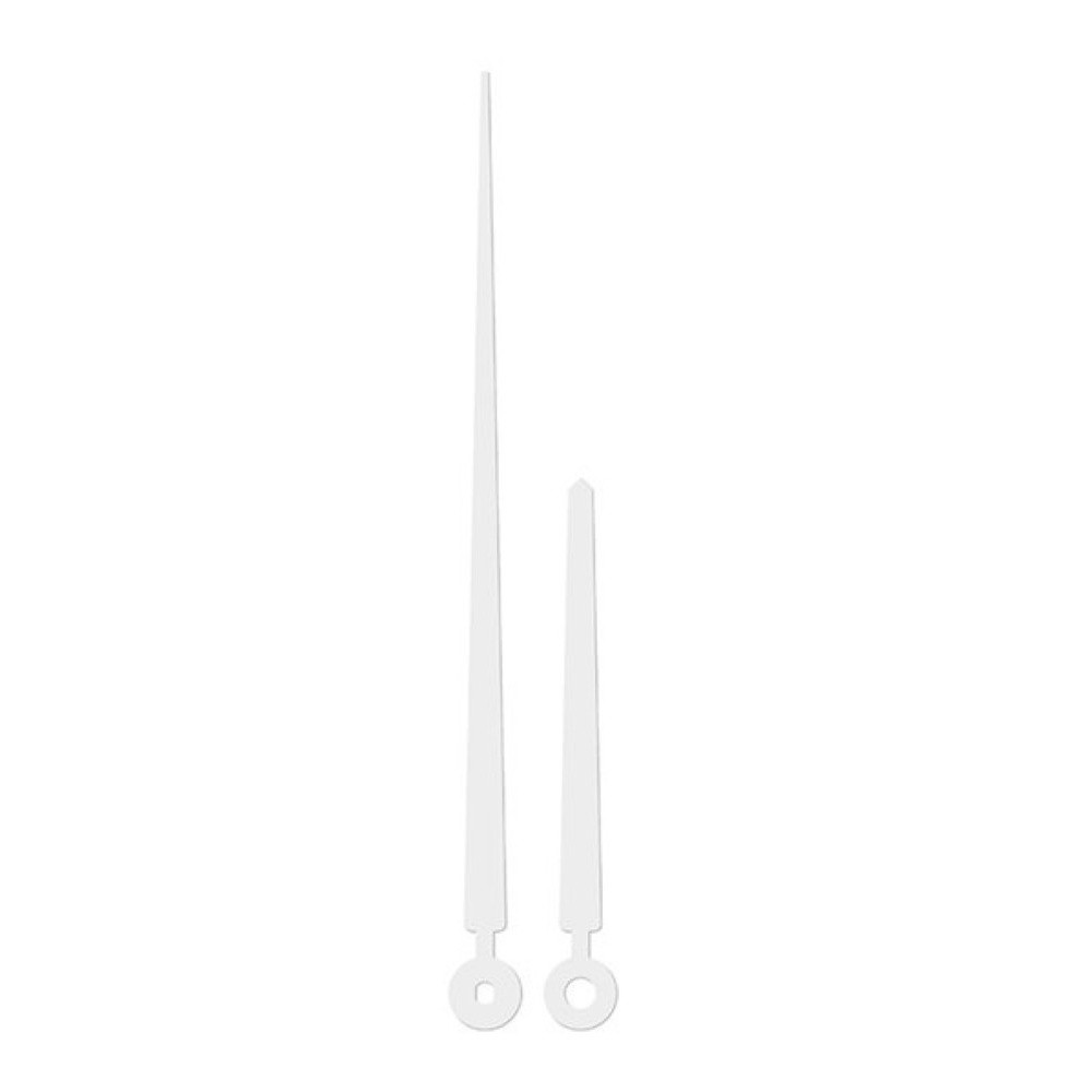 Kovové hodinové ručičky 003228 (112 mm, 80 mm) - bílé