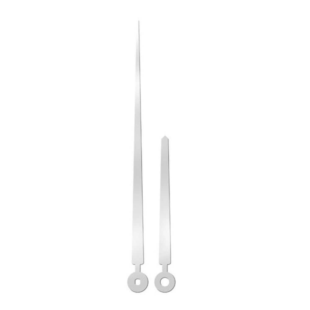 Kovové hodinové ručičky 006791 (112 mm, 80 mm) - stříbrné