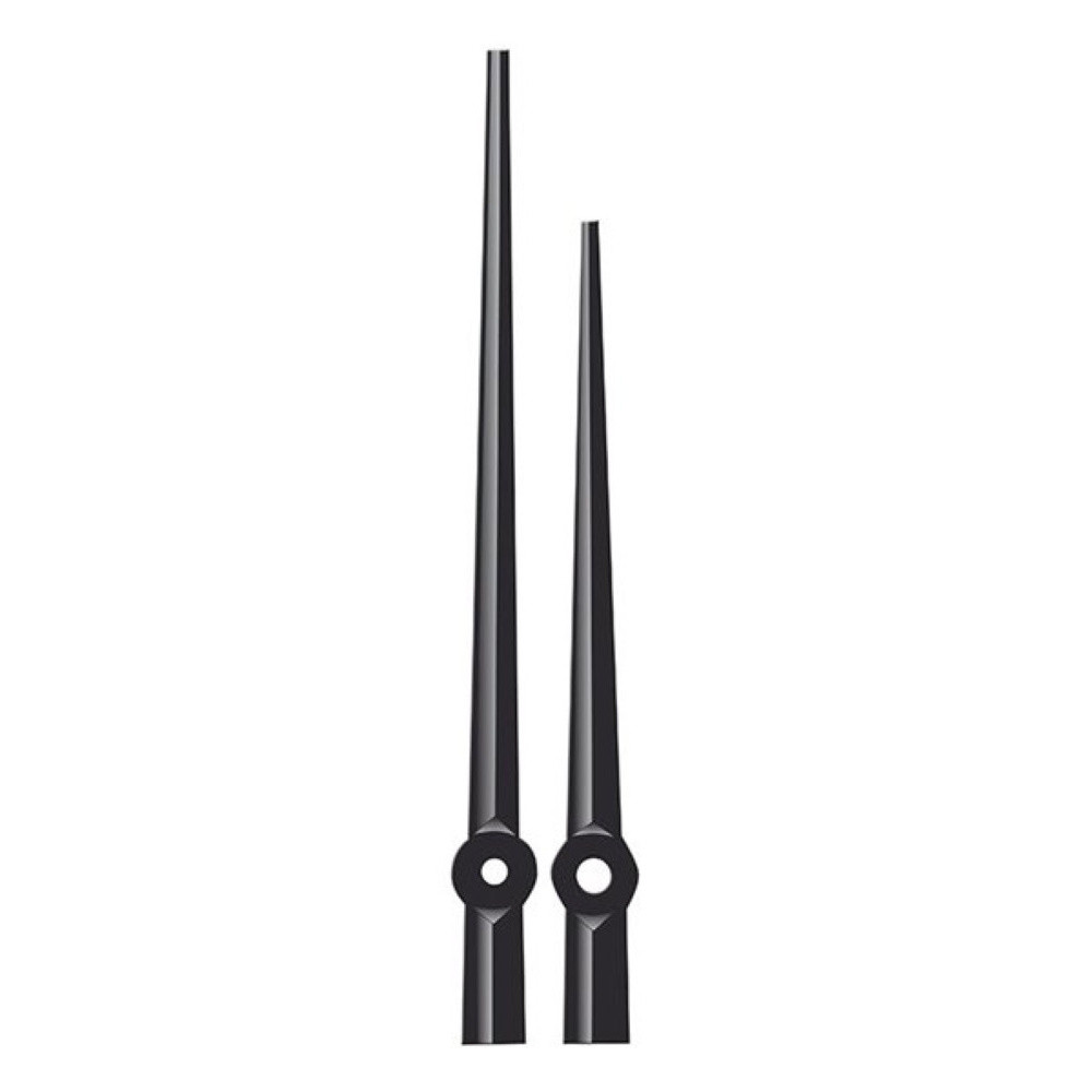 Wskazówki zegarowe metalowe 004561 (120 mm, 92 mm) - czarne