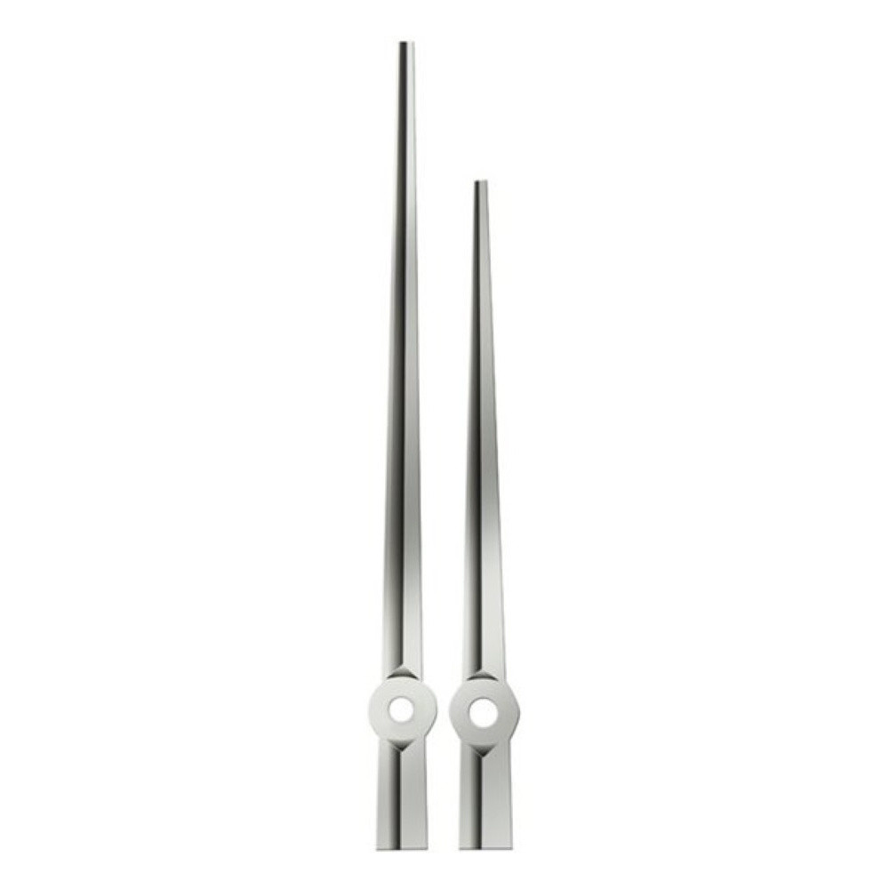 Wskazówki zegarowe metalowe 004561 (120 mm, 92 mm) - srebrne