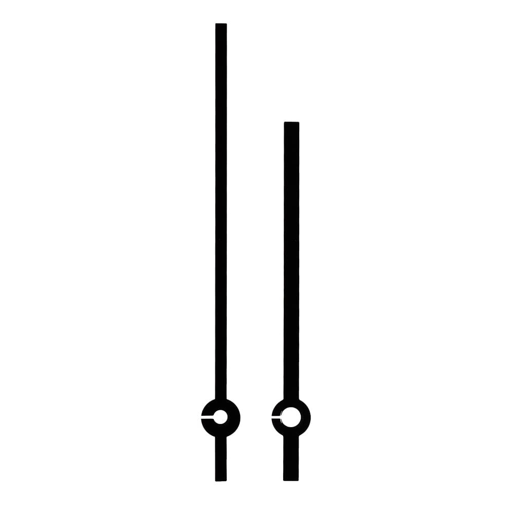 Kovové hodinové ručičky 004636 (100 mm, 75 mm) - černé