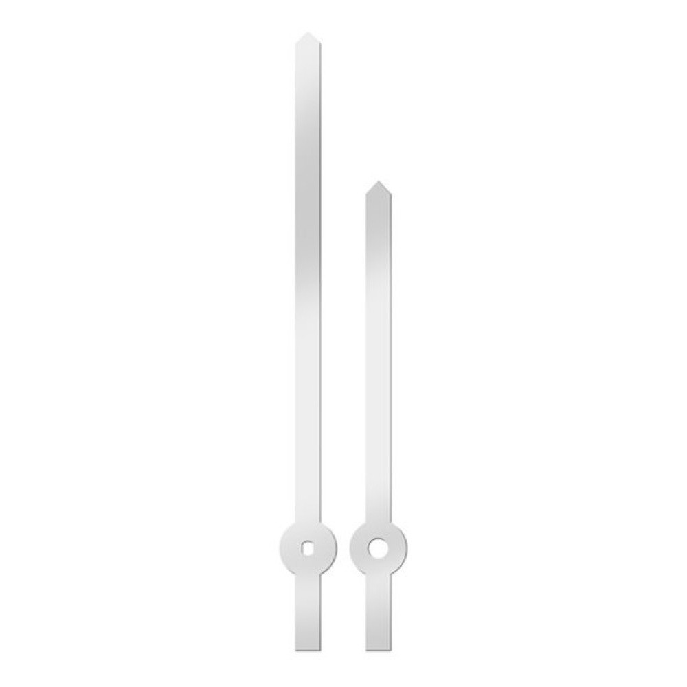 Wskazówki zegarowe metalowe 001849 (132 mm, 94 mm) - srebrne