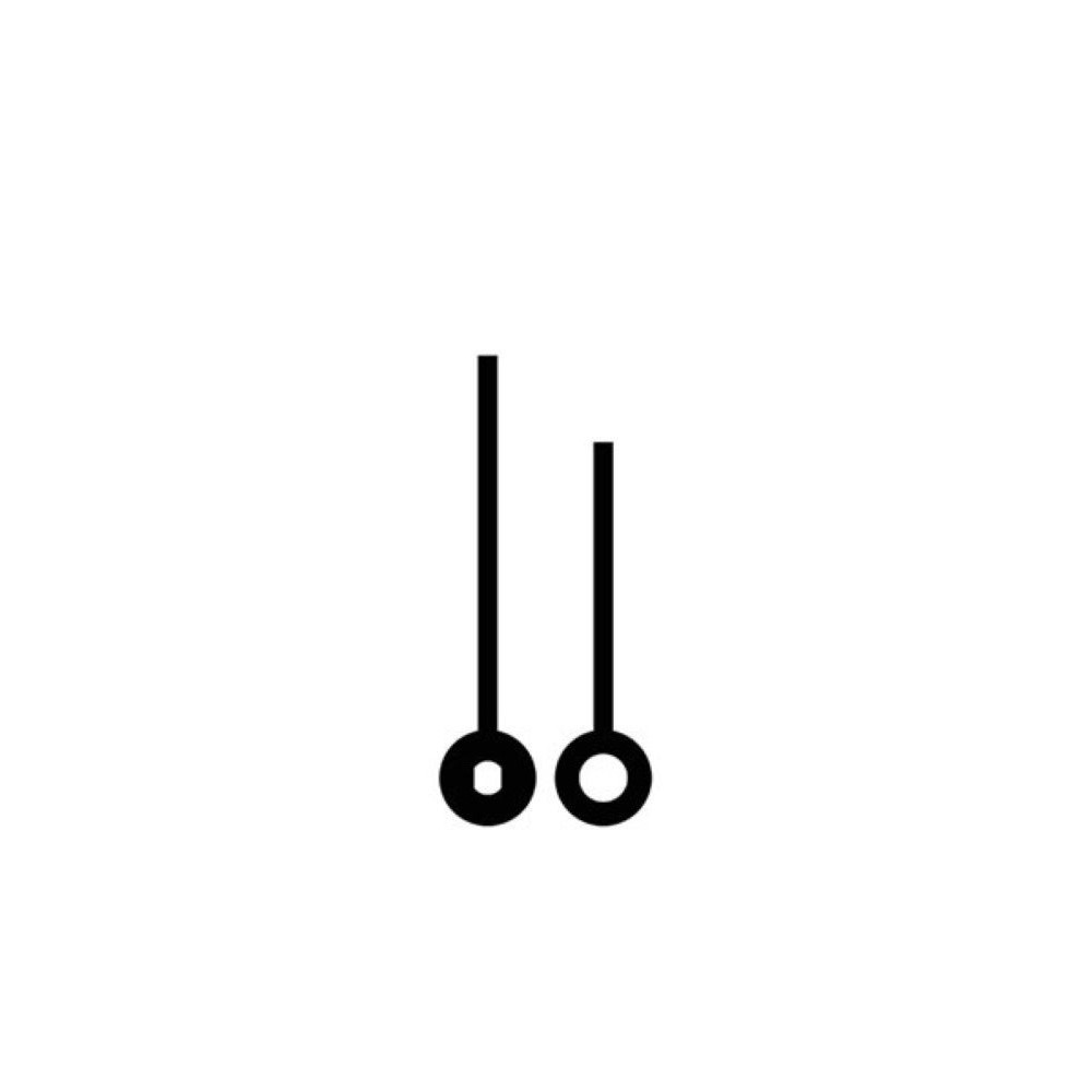Kovové hodinové ručičky 005811 (120 mm, 88 mm) - černé
