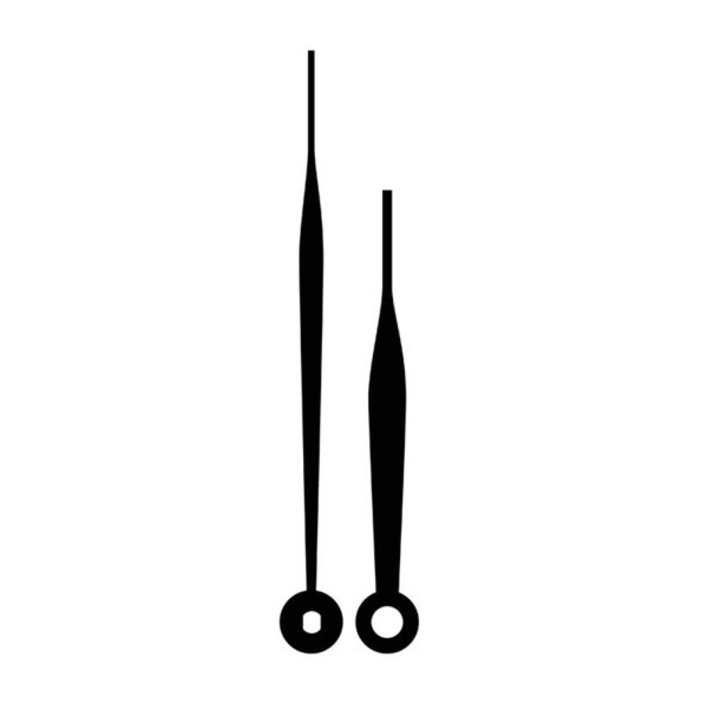 Kovové hodinové ručičky 005833 (89 mm, 68 mm) - černé