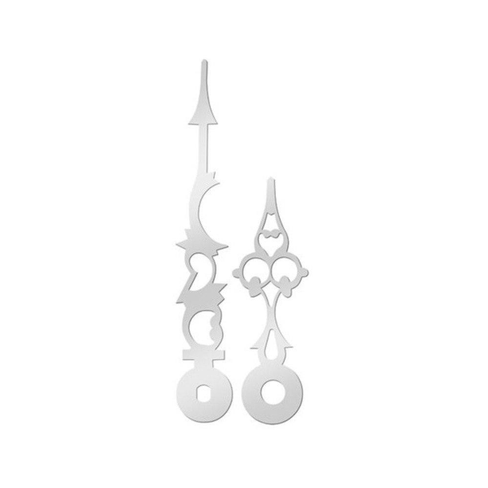 Kovové hodinové ručičky 006785 (69 mm, 47 mm) - stříbrné