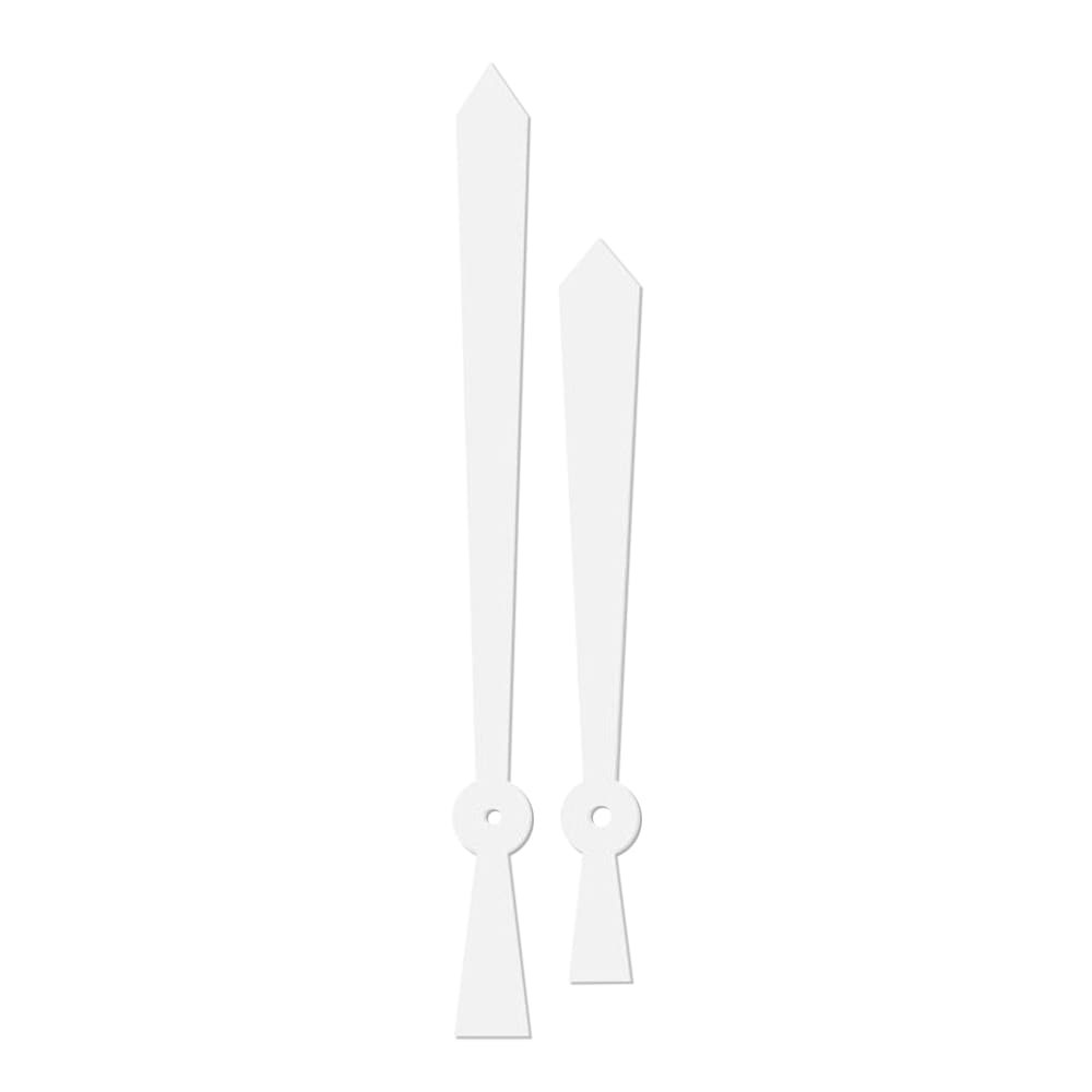 Kovové hodinové ručičky 006803 (200 mm, 141 mm) - bílé