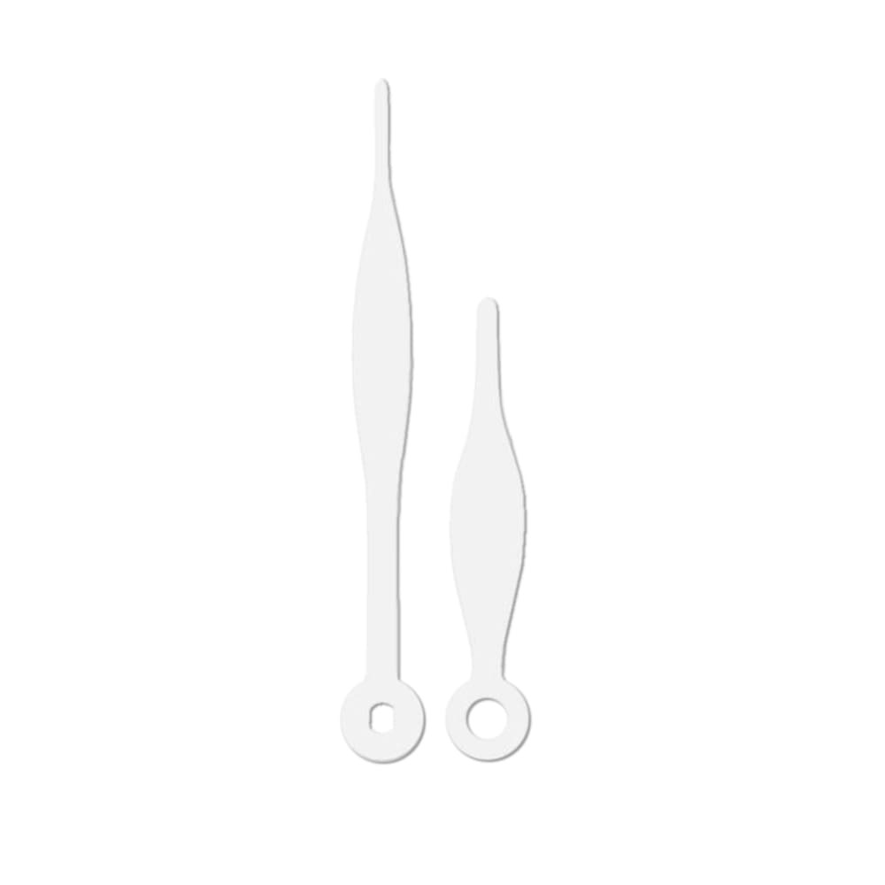 Kovové hodinové ručičky 006809 (83 mm, 55 mm) - bílé