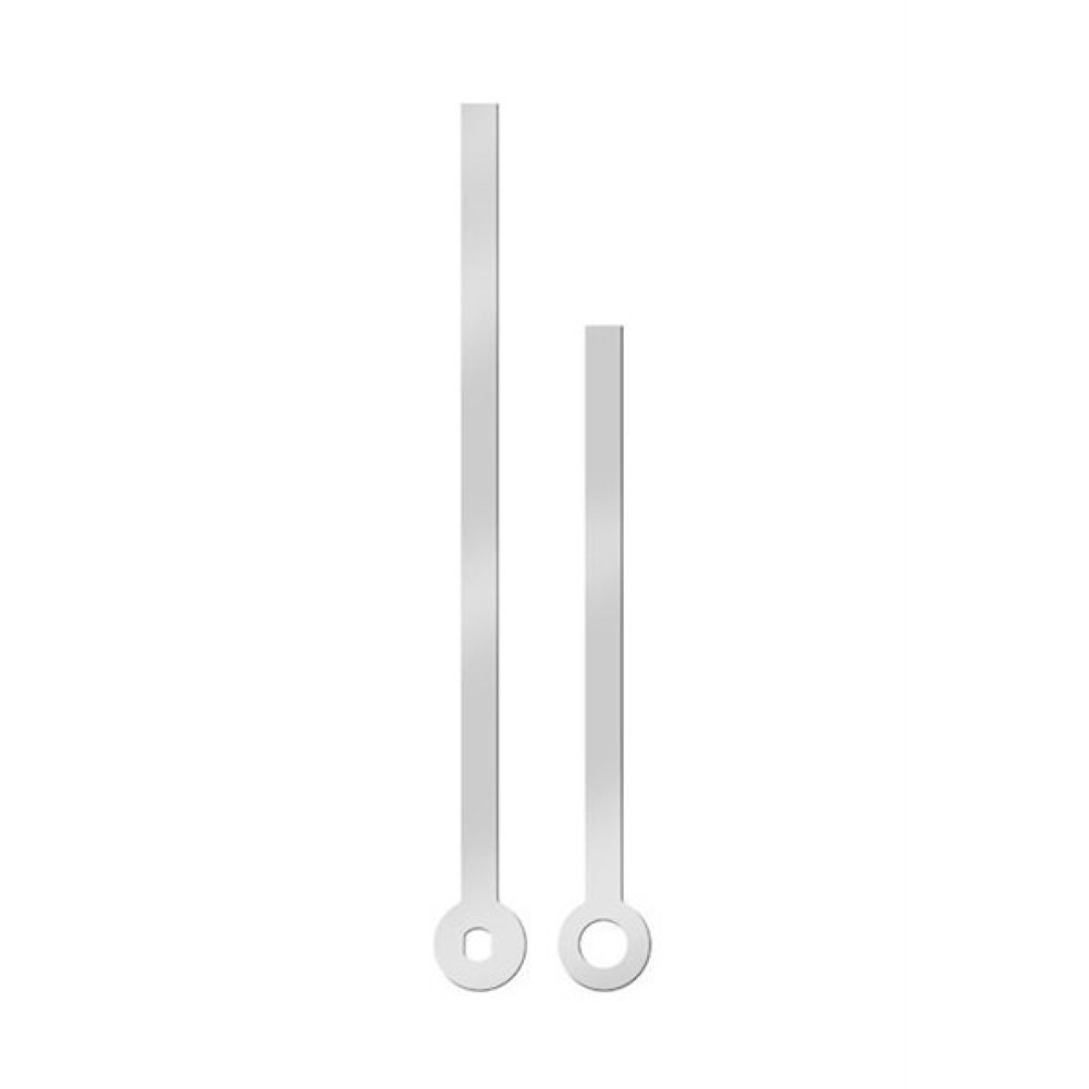Kovové hodinové ručičky 006839 (90 mm, 67 mm) - stříbrné