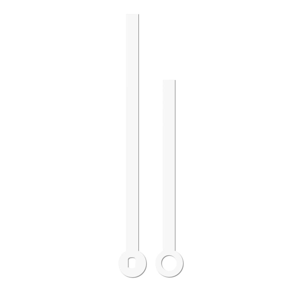 Kovové hodinové ručičky 002647 (90 mm, 67 mm) - bílé
