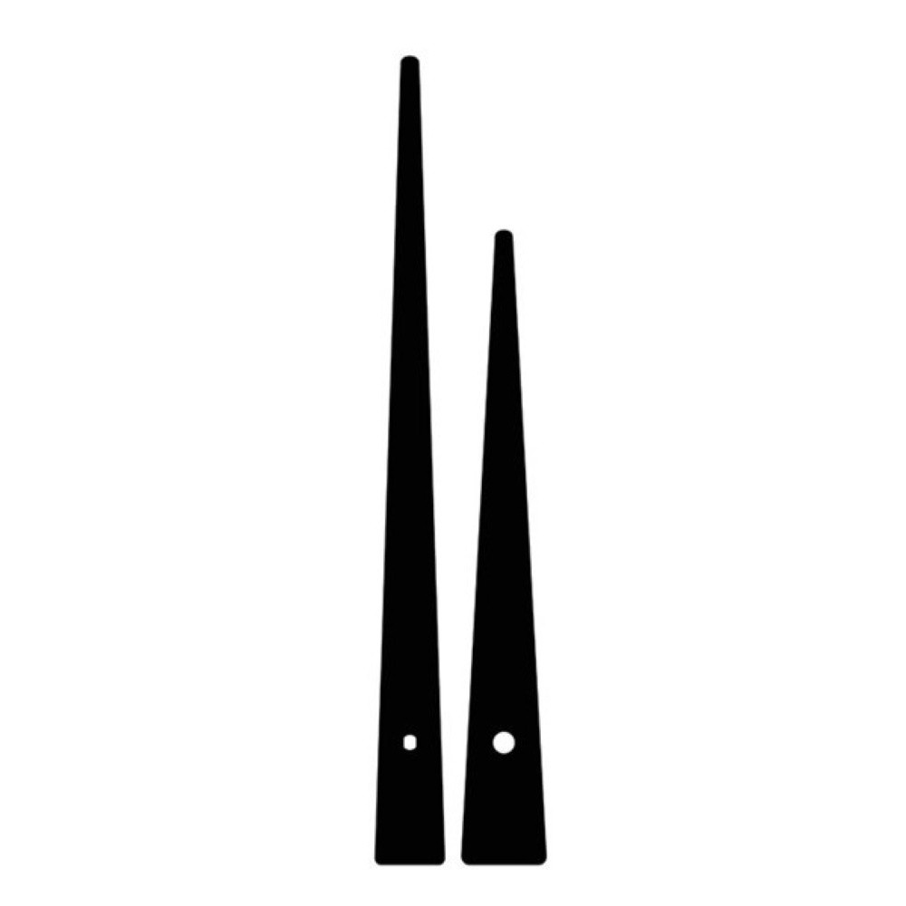Kovové hodinové ručičky 000677 (158 mm, 118 mm) - černé