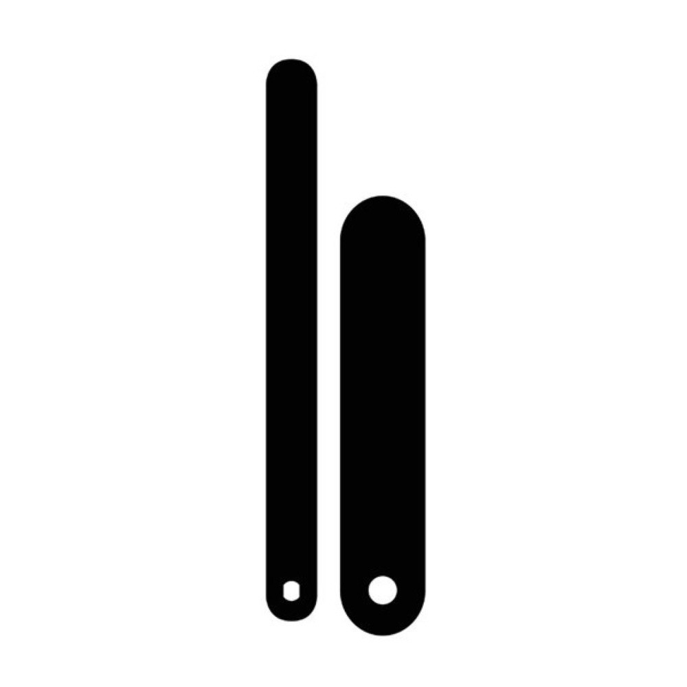 Kovové hodinové ručičky 006968 (94 mm, 70 mm) - černé